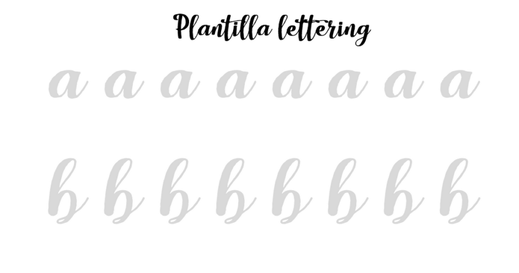 Plantilla Minuscula Lettering
