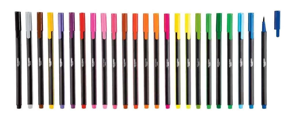 Soucolor Rotuladores de pincel artístico para libros de colorear para  adultos, 34 colores numerados de doble punta (pincel y punta fina),  rotulador